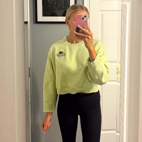 Zara X Fruit of The Loom Green Crewneck - Picture 2 of 6